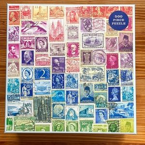 Galison vintage stamps puzzle 500 pieces